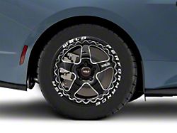 WELD Performance Ventura Beadlock Gloss Black Milled Wheel; Rear Only; 17x10; 49mm Offset (24-25 Mustang)