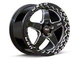 WELD Performance Ventura Beadlock Gloss Black Milled Wheel; Rear Only; 17x10; 49mm Offset (24-26 Mustang)