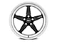 WELD Performance Laguna Drag Gloss Black Milled Wheel; Front Only; 17x5 (79-93 Mustang w/ 5-Lug Conversion)