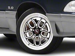 WELD Performance Laguna Drag Gloss Black Milled Wheel; Front Only; 18x5; -23mm Offset (79-93 Mustang w/ 5-Lug Conversion)