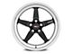 WELD Performance Laguna Drag Gloss Black Milled Wheel; Front Only; 18x5 (79-93 Mustang w/ 5-Lug Conversion)