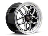 WELD Performance Laguna Drag Gloss Black Milled Wheel; Rear Only; 15x10; 25mm Offset (79-93 Mustang w/ 5-Lug Conversion)