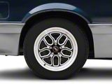 WELD Performance Laguna Drag Gloss Black Milled Wheel; Rear Only; 15x10; 25mm Offset (79-93 Mustang w/ 5-Lug Conversion)