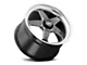 WELD Performance Ventura Drag Gloss Black Milled Wheel; Front Only; 20x5 (79-93 Mustang w/ 5-Lug Conversion)