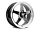 WELD Performance Ventura Drag Gloss Black Milled Wheel; Front Only; 20x5 (94-98 Mustang)