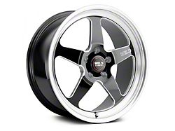 WELD Performance Ventura Drag Gloss Black Milled Wheel; Front Only; 17x5; -21mm Offset (99-04 Mustang)