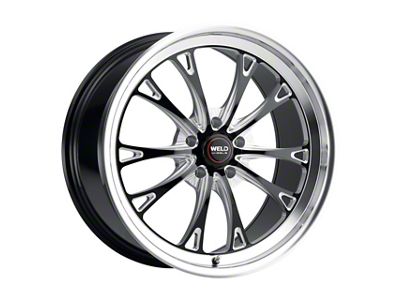 WELD Performance Belmont Gloss Black Milled Wheel; Rear Only; 20x10.5; 20mm Offset (08-23 RWD Challenger, Excluding Widebody)