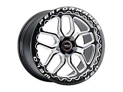 WELD Performance Laguna Beadlock Gloss Black Milled Wheel; Rear Only; 17x10 (08-23 RWD Challenger, Excluding Widebody)