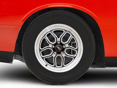 WELD Performance Laguna Drag Gloss Black Milled Wheel; Rear Only; 17x10; 30mm Offset (08-23 RWD Challenger, Excluding Widebody)