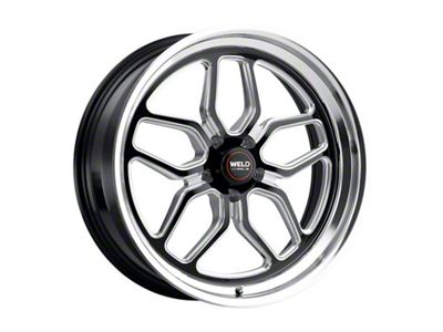 WELD Performance Laguna Drag Gloss Black Milled Wheel; Rear Only; 15x10 (08-23 RWD Challenger, Excluding Widebody)