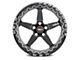 WELD Performance Ventura Beadlock Gloss Black Milled Wheel; Rear Only; 17x10 (18-23 Challenger Widebody)