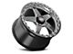 WELD Performance Ventura Beadlock Gloss Black Milled Wheel; Rear Only; 17x10 (18-23 Challenger Widebody)
