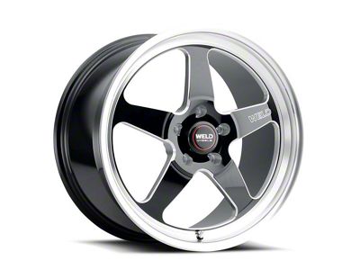 WELD Performance Ventura Gloss Black Milled Wheel; Rear Only; 22x10.5 (08-23 RWD Challenger, Excluding Widebody)