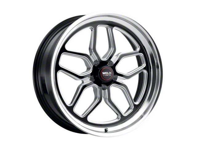 WELD Performance Laguna Drag Gloss Black Milled Wheel; Front Only; 18x5 (06-10 RWD Charger)