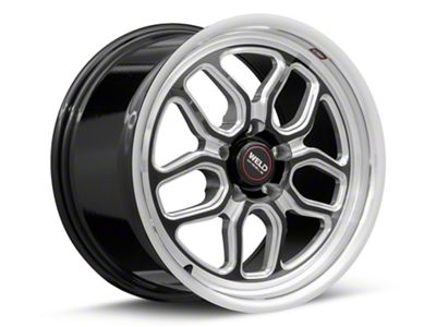 WELD Performance Laguna Drag Gloss Black Milled Wheel; Front Only; 20x5; -33mm Offset (06-10 RWD Charger)