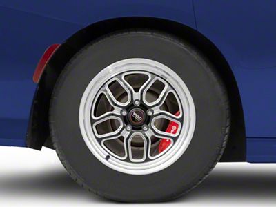 WELD Performance Laguna Drag Gloss Black Milled Wheel; Rear Only; 15x10; 22mm Offset (11-23 RWD Charger, Excluding Widebody)