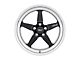 WELD Performance Ventura Drag Gloss Black Milled Wheel; Front Only; 18x5 (06-10 RWD Charger)