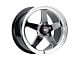 WELD Performance Ventura Drag Gloss Black Milled Wheel; Front Only; 20x5 (06-10 RWD Charger)