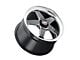 WELD Performance Ventura Drag Gloss Black Milled Wheel; Front Only; 20x5 (06-10 RWD Charger)
