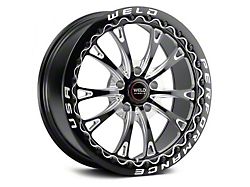 WELD Performance Belmont Drag Beadlock Gloss Black Milled Wheel; Rear Only; 17x10; 50mm Offset (15-23 Mustang GT, EcoBoost, V6)
