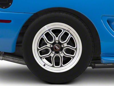 WELD Performance Laguna Drag Gloss Black Milled Wheel; Rear Only; 17x10; 25mm Offset (94-98 Mustang)