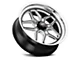 WELD Performance Laguna Drag Gloss Black Milled Wheel; Rear Only; 17x10 (15-23 Mustang GT, EcoBoost, V6)