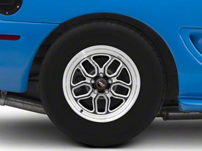 WELD Performance Laguna Drag Gloss Black Milled Wheel; Rear Only; 15x10; 25mm Offset (94-98 Mustang)