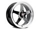 WELD Performance Laguna Drag Gloss Black Milled Wheel; Rear Only; 15x10 (15-23 Mustang GT, EcoBoost, V6)