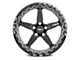WELD Performance Ventura Beadlock Gloss Black Milled Wheel; Rear Only; 17x10 (15-23 Mustang GT, EcoBoost, V6)
