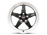 WELD Performance Ventura Drag Gloss Black Milled Wheel; Rear Only; 17x10; 50mm Offset (15-23 Mustang GT, EcoBoost, V6)