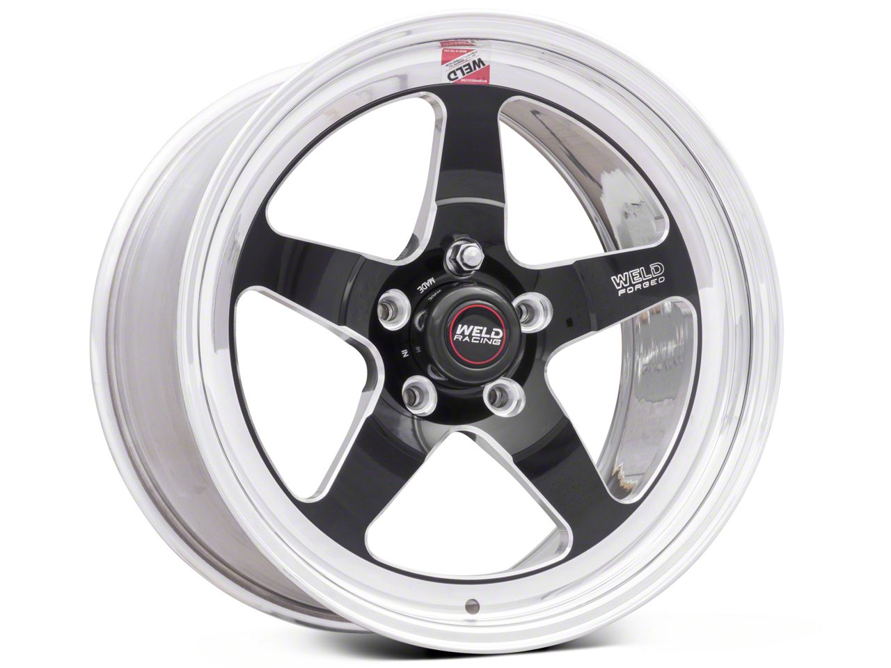 Weld Racing Mustang RTS S71 Black Anodized Wheel; Front Only