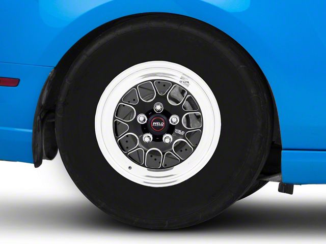 Weld Racing RTS S77 Black Anodized Wheel; Rear Only; 15x10 (10-14 Mustang, Excluding 13-14 GT500)
