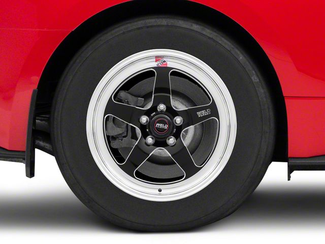 Weld Racing RTS S71 Black Anodized Wheel; Front Only; 17x5 (15-23 Mustang GT w/o Performance Pack, EcoBoost, V6)