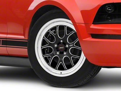 Weld Racing RTS S77 Black Anodized Wheel; Front Only; 18x5; -23mm Offset (05-09 Mustang)