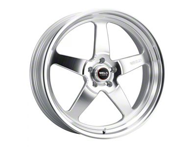WELD Street Performance Ventura Gloss Silver Machined Wheel; Rear Only; 20x10.5; 20mm Offset (11-23 RWD Charger, Excluding Widebody)