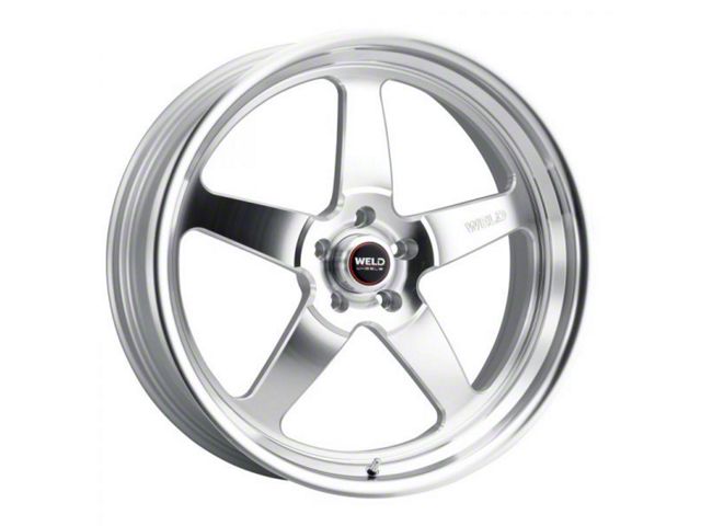 WELD Street Performance Ventura Gloss Silver Machined Wheel; Rear Only; 20x10.5 (08-23 RWD Challenger, Excluding Widebody)