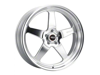 WELD Street Performance Ventura Gloss Silver Machined Wheel; 20x9 (08-23 RWD Challenger, Excluding Widebody)