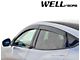 WELLvisors Premium Series Taped-on Window Visors Wind Deflectors; Front and Rear; Dark Tint (21-24 Mustang Mach-E)