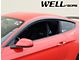 WELLvisors Premium Series Taped-on Window Visors Wind Deflectors; Dark Tint (15-23 Mustang Fastback)