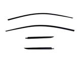WELLvisors Premium Series Taped-on Window Visors Wind Deflectors; Dark Tint (24-25 Mustang Fastback)