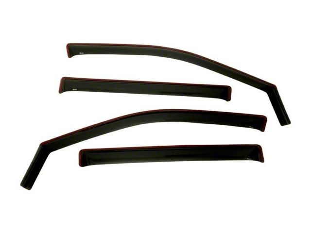 In-Channel Window Deflectors; Front and Rear; Smoke (11-23 Charger)