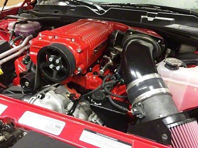 Whipple W185RF 3.0L Intercooled Supercharger Competition Kit; Black; Stage 1 (15-22 Challenger SRT Hellcat)