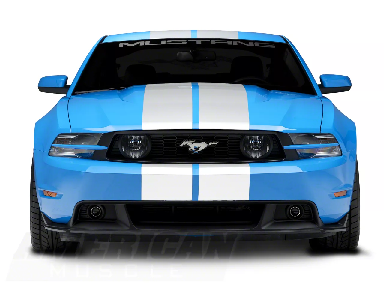 SEC10 Mustang GT500 Style Stripes; White; 10-Inch 26169G05
