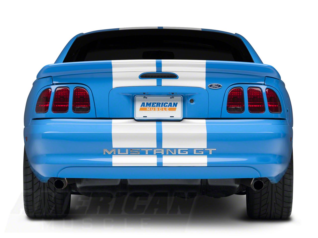 SEC10 Mustang GT500 Style Stripes; White; 10-Inch 26169G94