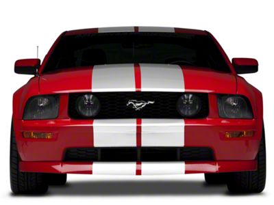 SEC10 Lemans Stripes; White; 12-Inch (05-14 Mustang)