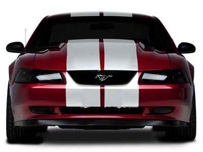 SEC10 Lemans Stripes; White; 12-Inch (94-04 Mustang)