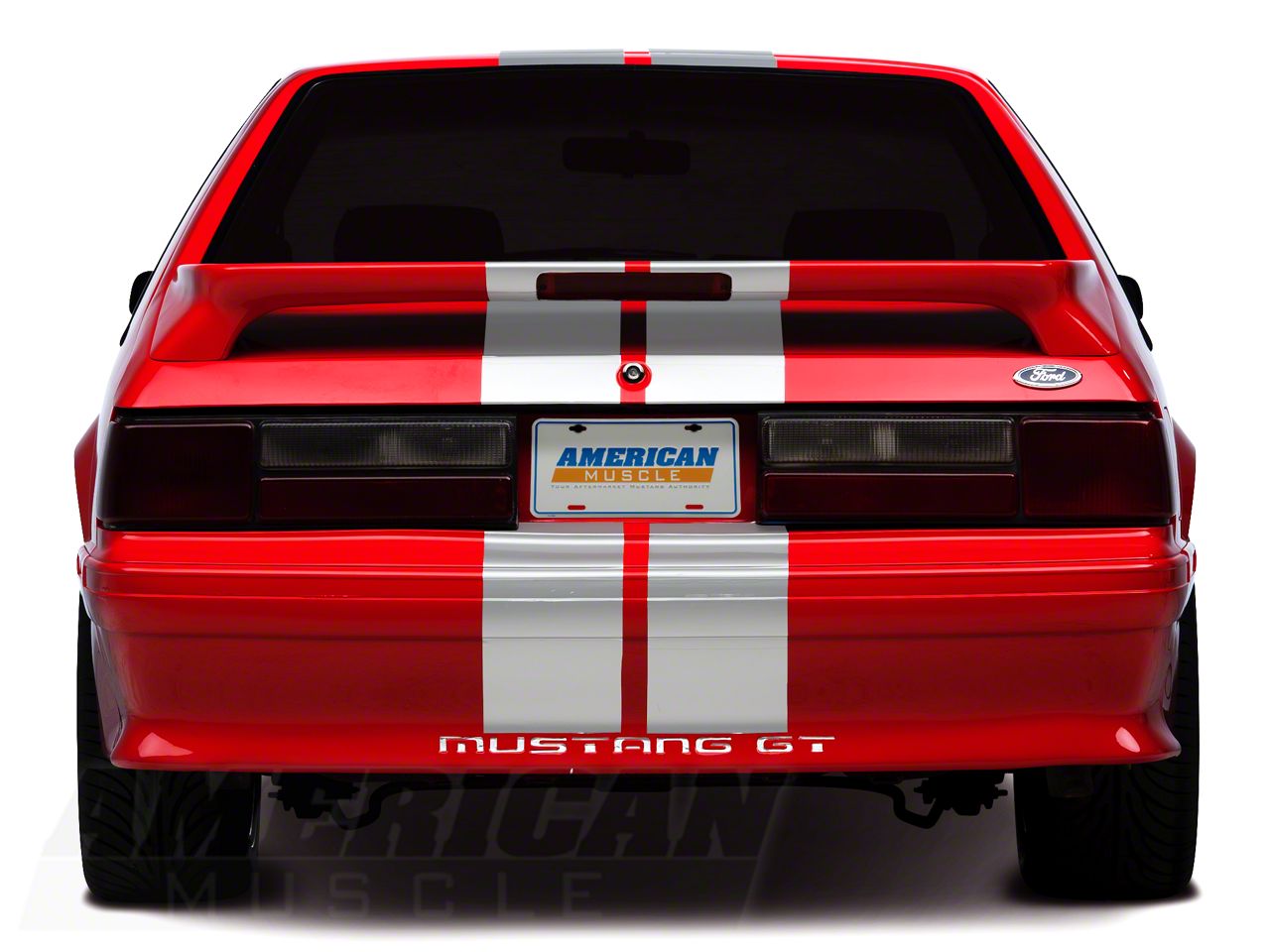 SEC10 Mustang Lemans Stripes; White; 8-Inch 26054G79 (79-93