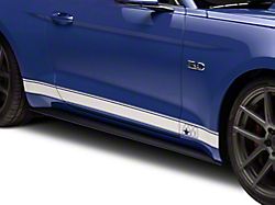 SEC10 Rocker Stripes with AM Logo; White (15-23 Mustang)