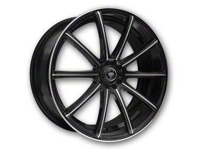 White Diamond W3195 Gloss Black Machined Wheel; 22x9; 20mm Offset (06-10 RWD Charger)