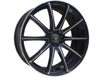 White Diamond W3195 Gloss Black Machined Wheel; 20x8.5; 20mm Offset (06-10 RWD Charger)